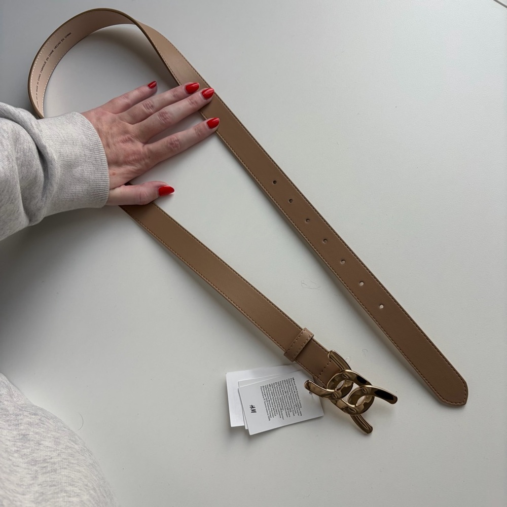 NWT H&M Tan Gold Belt, size: medium - Picture 5 of 5